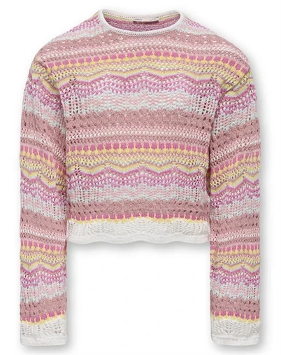 Kids Only - KOGLouise Structure Pullover Strik - Elegance/ Sunlight